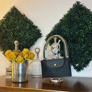 Longchamp Black and Yellow Tote Bag